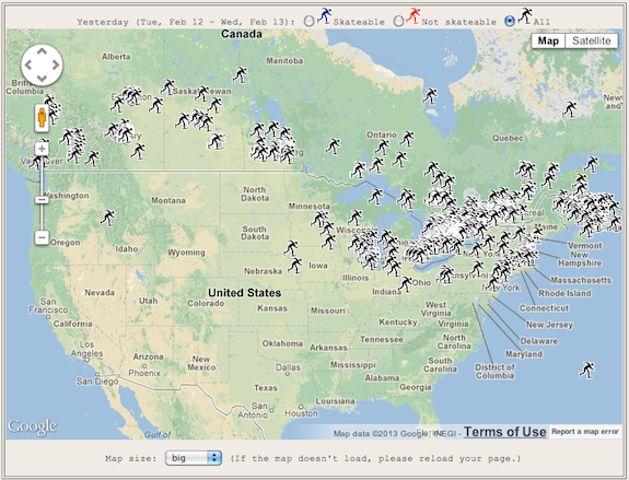 Hundreds of rink owners and users have already signed up to report the conditions of their outdoor rinks.