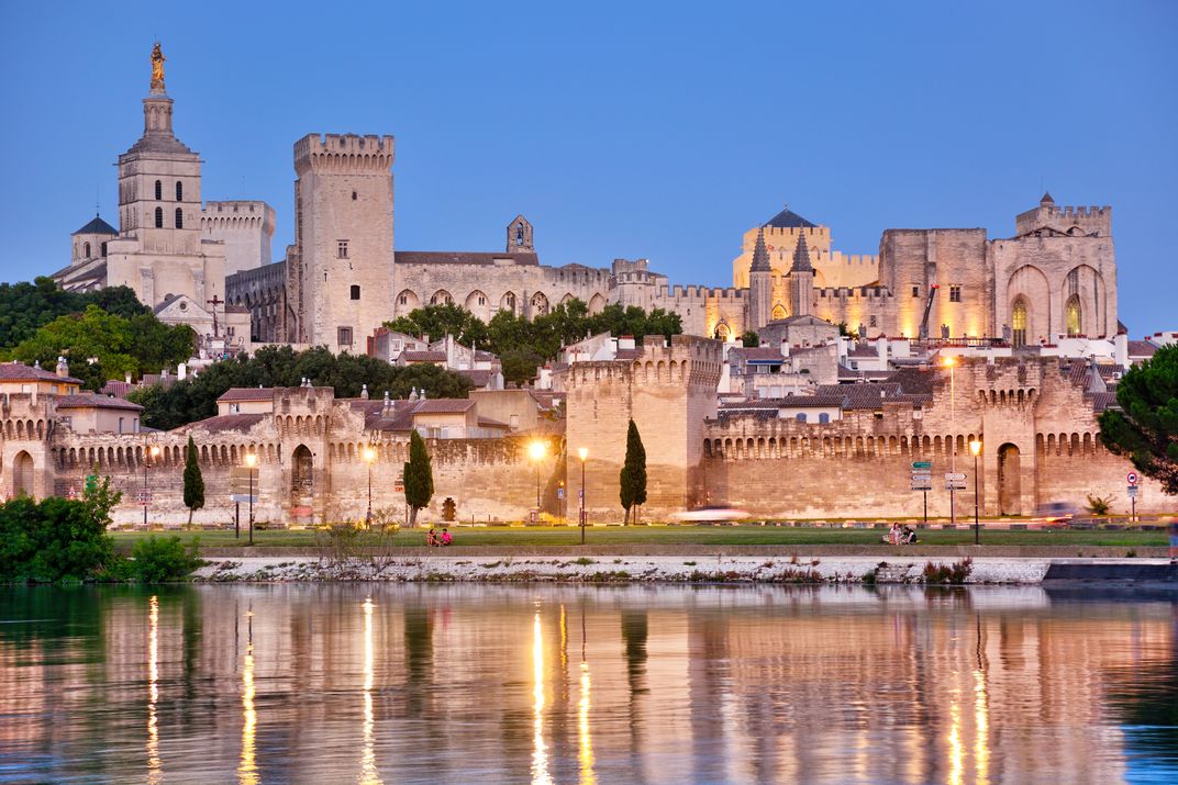 The Palais des Papes, Avignon, at dusk