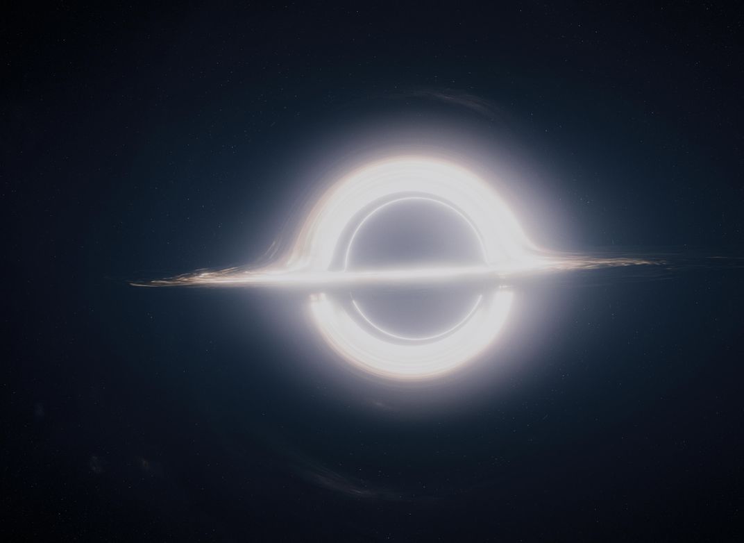 The visual effects company Double Negative used Thorne's equations to create images of Gargantua, <em>Interstellar</em>'s black hole. (Paramount/Warner Bros./Legendary Pictures)