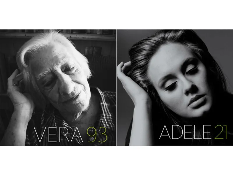 Nursing home resident Vera recreates Adele's 21 album cover