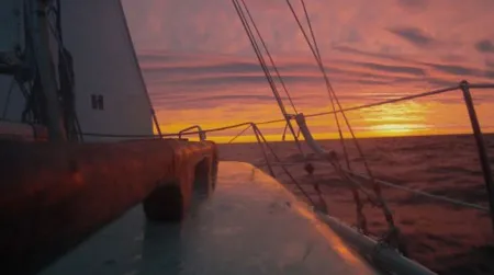Cloud, sea and sun create a morning sky as spectacular as it is serene as Matt Rutherford enters another day on his solo voyage around the Americas.