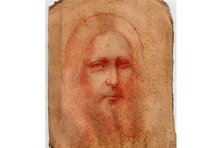 An Italian art historian posits that the red chalk drawing of Jesus is a study for Leonardo's Salvator Mundi.