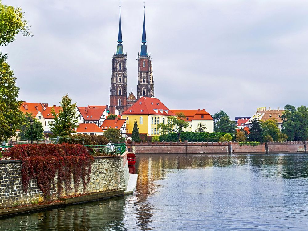 Cathedral of St. John on Tumski Island, Wroclaw, Poland.