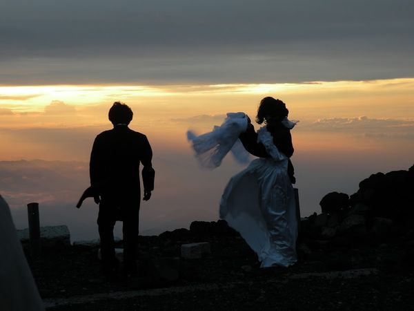 Wedding at summit of Mt. Fuji at sunrise thumbnail