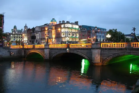 Dublin at twilight. 