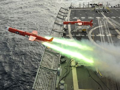 110504-N-NL541-127
ATLANTIC OCEAN (May 4, 2011) A BQM-74E aerial drone is launched from the guided-missile frigate USS Thach (FFG 43) to simulate an incoming missile for a weapons firing exercise during the Atlantic phase of UNITAS 52 off the coast of Brazil. Ships from the U.S. Navy, U.S. Coast Guard and Argentine, Brazilian and Mexican navies participated in the firing exercise. (U.S. Navy photo by Mass Communication Specialist 3rd Class Stuart Phillips/Released)