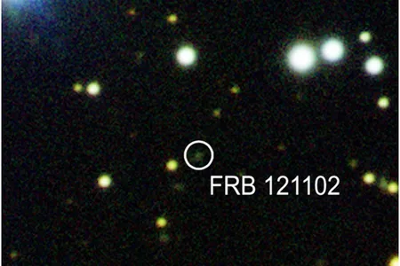The field surrounding the apparent source of the repeating burst FRB 121102, first discovered in November of 2012.