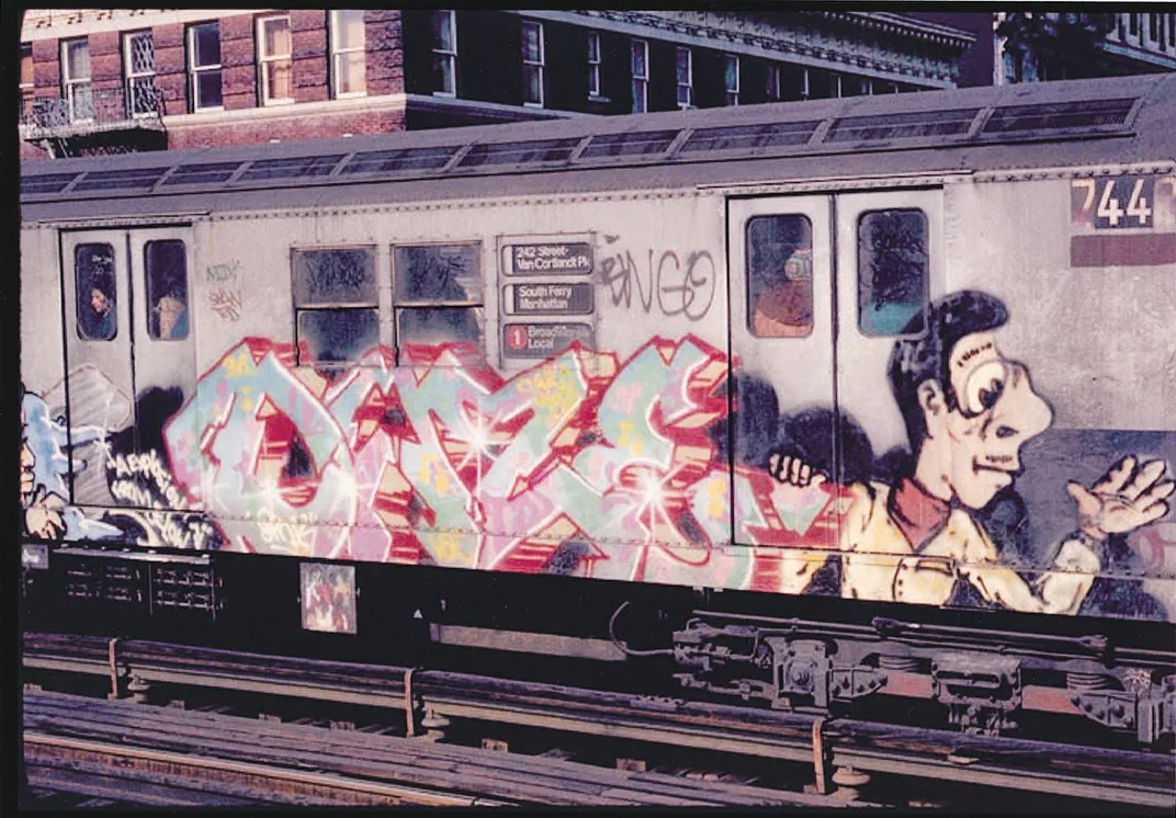 graffiti art on a subway cart