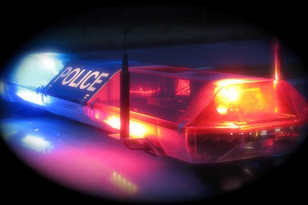 Police car lights