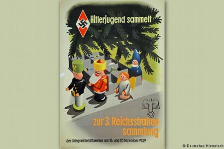 The Nazis appropriated Christmas imagery for political purposes, even changing the lyrics of traditional holiday songs like "Silent Night"