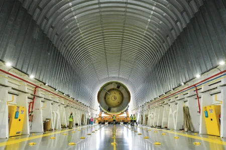 Last June a test model of the Space Launch System's 70-foot-long liquid oxygen tank was loaded on a barge called Pegasus for transfer from the Michoud facility in Louisiana to the Marshall Space Flight Center in Alabama. For the SLS core stage, NASA needed a bigger boat and added 50 feet to the Pegasus.