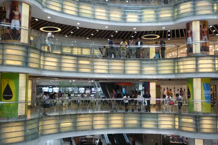 Mall rats aren't the only animals to be found in China's gigantic shopping centers. 