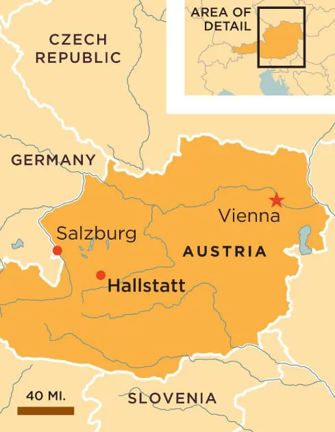 Hallstatt Austria map