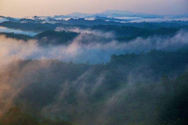 beauty of winter morning on a hill thumbnail