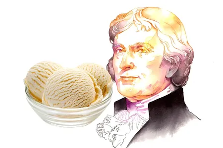 The third president evidently had a love of vanilla ice cream.