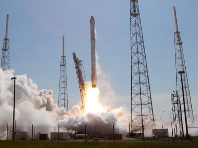 A Falcon 9 rocket and unmanned Dragon space capsule blast off from Cape Canaveral last month to re-supply the International Space Station