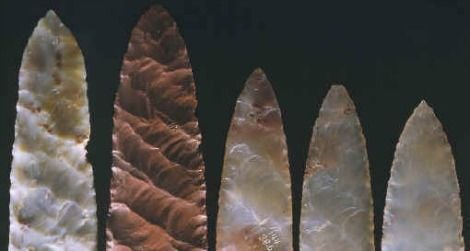 The Clovis people were known for their distinctive stone arrowheads.