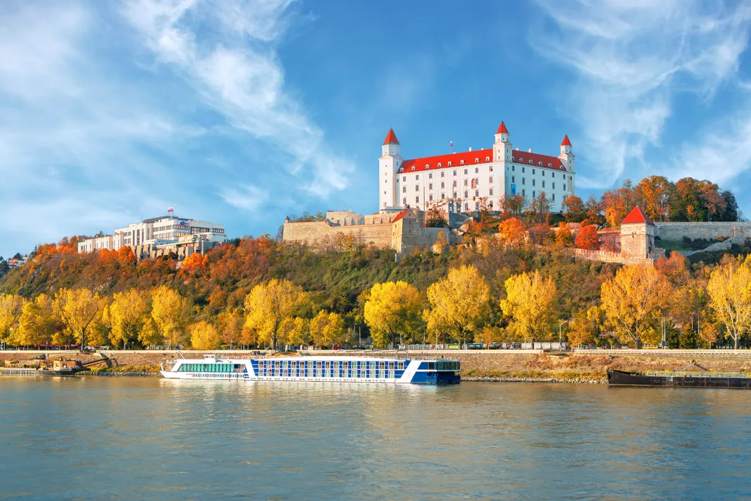 View of Bratislava Castle from the Danube. Credit: AMA Waterways