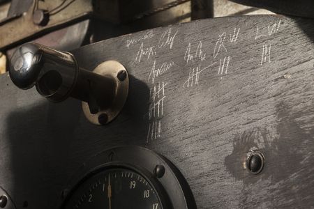 During his flight, Lindbergh made a mark on the instrument panel for each hour of fuel consumed.