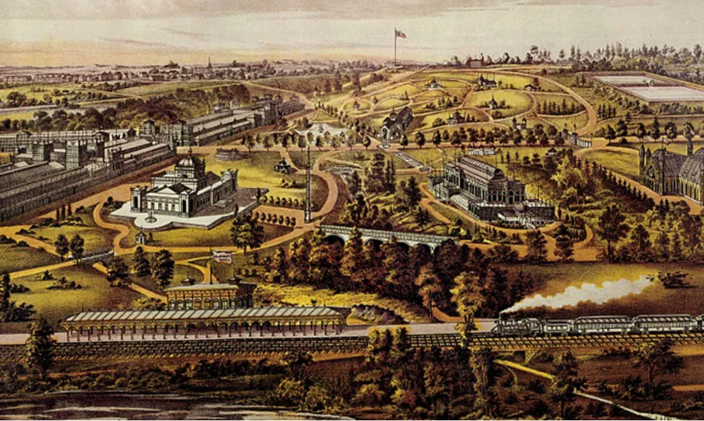 Poster of the 1876 Centennial Exhibition in Philadelphia