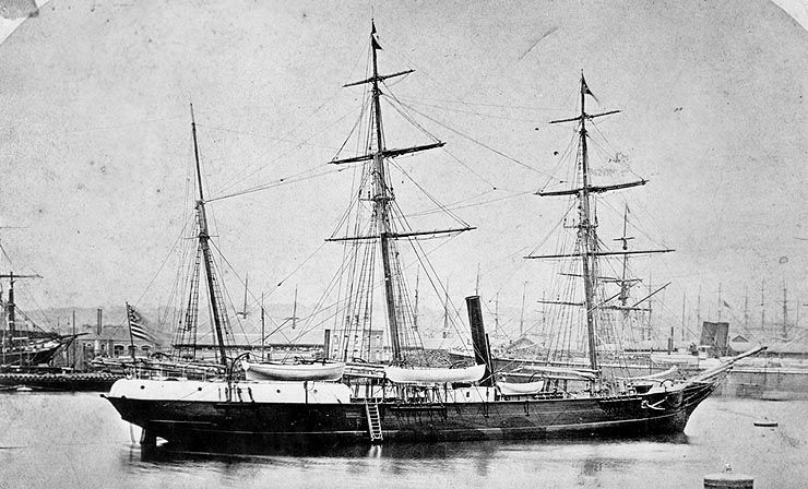 The Jeannette in Le Havre, France, 1878