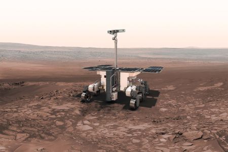 An artist's rendering of the European Space Agency's Mars rover, scheduled for launch in 2020 and recently named after  English chemist and X-ray crystallographer Rosalind Franklin.
