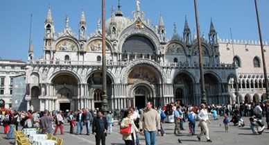 St. Mark’s Square charms most visitors to Venice. Napoleon once called it “the most beautiful drawing room in Europe.”