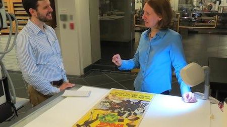 In the Lunder Conservation Center Paper Lab with conservator Kate Maynor