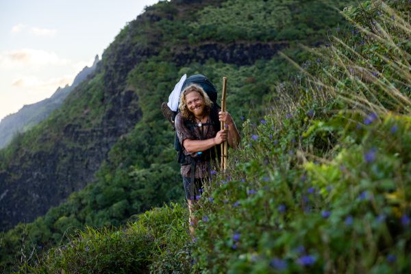 Backpacker on the Kalalau Trail thumbnail