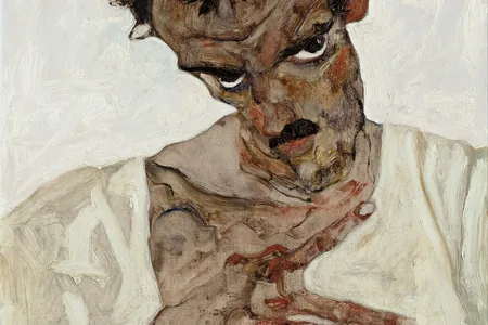 Egon Schiele, "Self-Portrait with Lowered Head," 1912