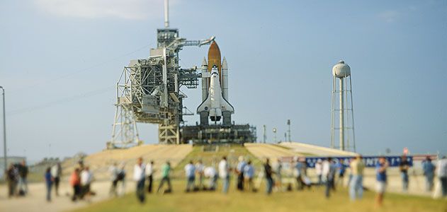 Space shuttle Atlantis was poised for its final mission in May as photographers jostled for position.