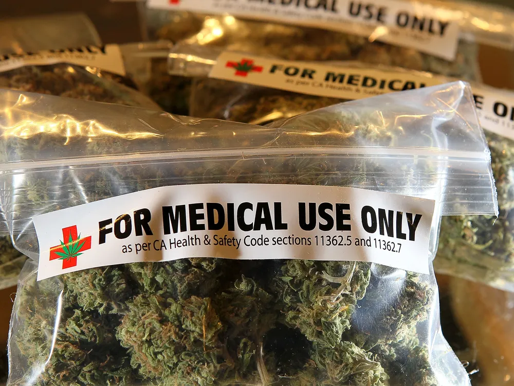 Bags of Marijuana with "For Medical Use Only" written on them