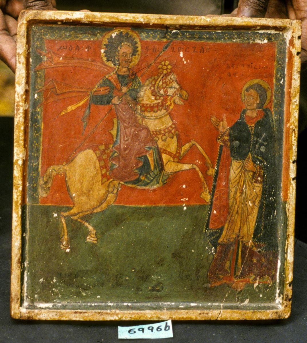 Diptych of Saint George and a saint