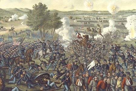 Print.  Battle of Gettysburg.  AF*65353M.