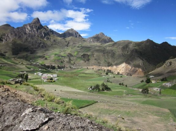 The cold, dry mountains southwest of Quito