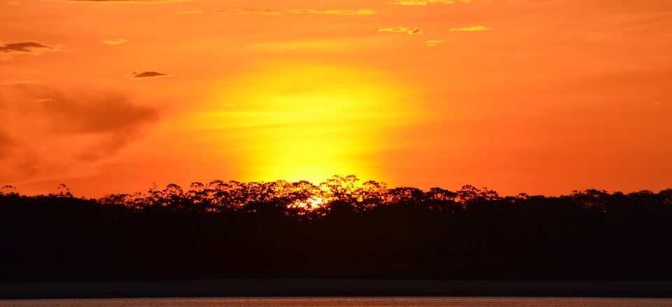  Sunset over the Amazon River 