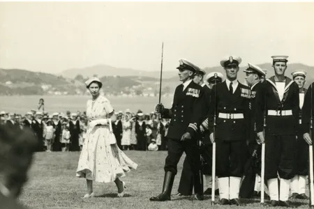 Elizabeth II on a royal tour of New Zealand in 1953-54