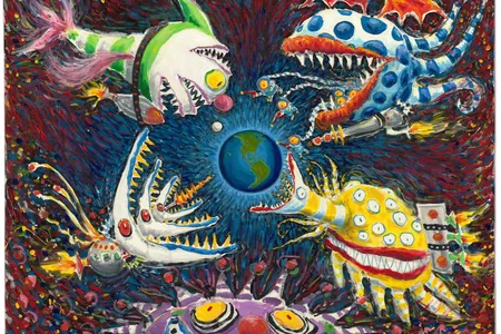 Surrounded&nbsp;(1996) is one of the early Burton artworks featured in the exhibition.