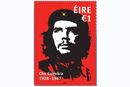 50th Anniversary of the death of Che Guevara €1.00 Stamp based on artwork by Jim Fitzpatrick.