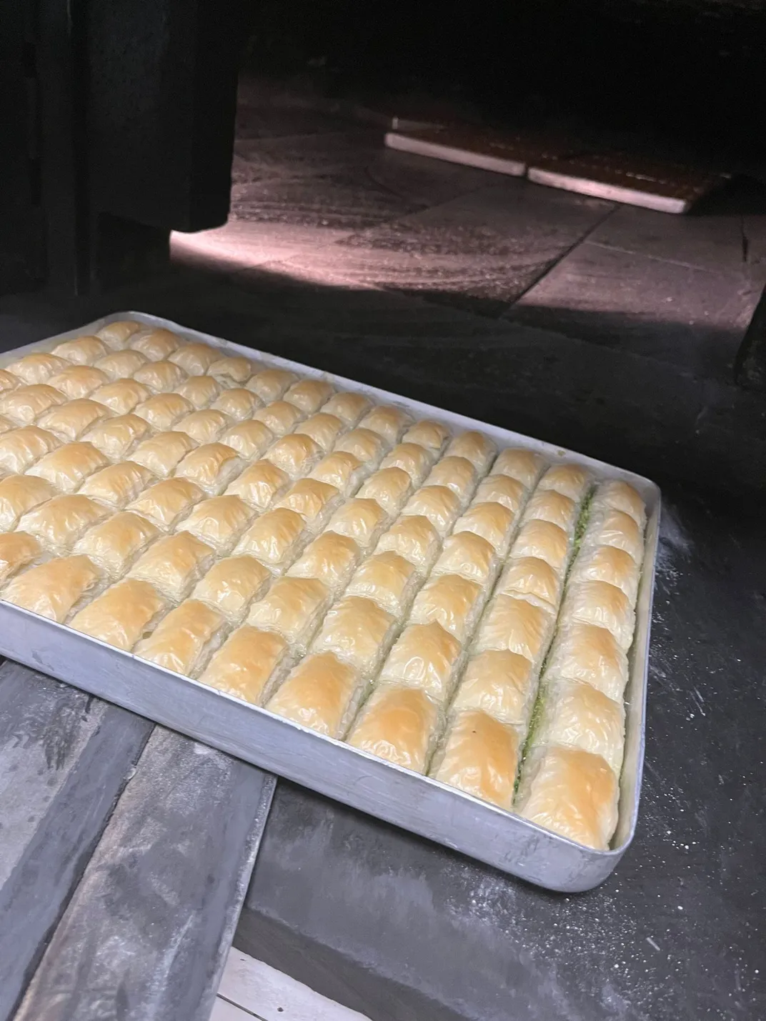 baklava in oven