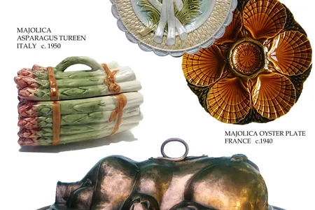 Specialty serveware from the collection of Charles "Chuck" Williams, founder of Williams-Sonoma. 