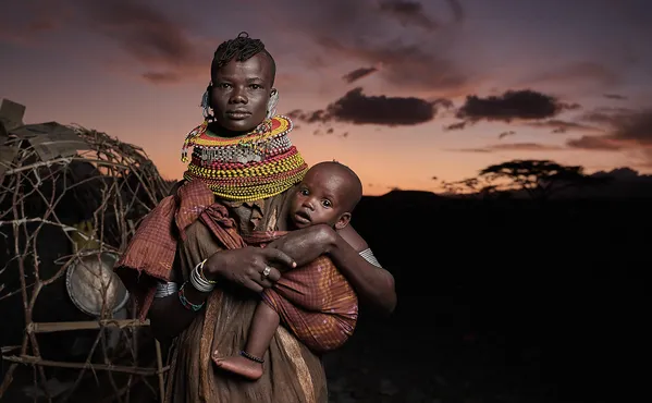 Young Turkana mother and baby thumbnail