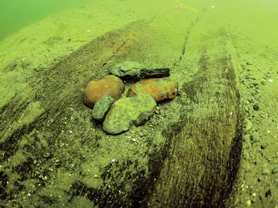 Maritime archaeologist Tamara Thomsen discovered this 1,200-year-old dugout canoe in Lake Mendota, Wisconsin, in June 2021.