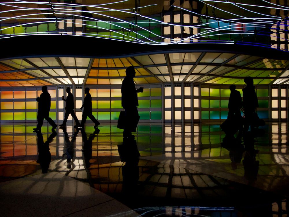 Chicago O'Hare Airport Art Tunnel