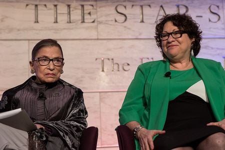 Associate Justices Ruth Bader Ginsburg and Sonia Sotomayor at the National Museum of American History discusses the dining traditions at the Supreme Court.