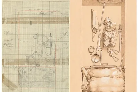 This reconstruction of the grave site shows how the woman may have originally looked.