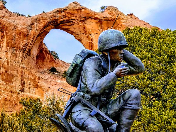 Code Talker Memorial with the Iconic Window Rock thumbnail