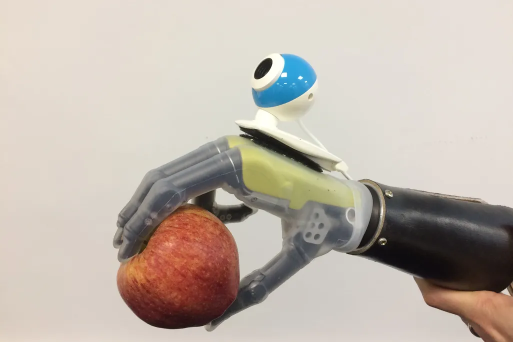 Prototype of the hand that sees - fitted with a 99p camera.JPG