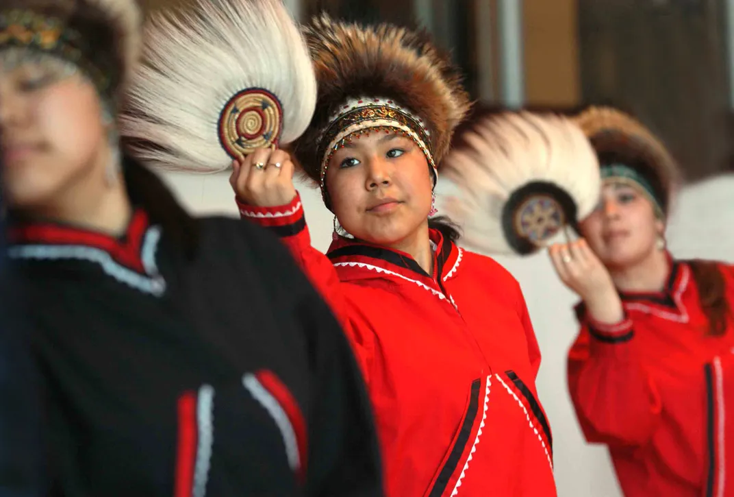 Dancers at the Alaska Native Heritage Center. Credit: Alaska Native Heritage Center
