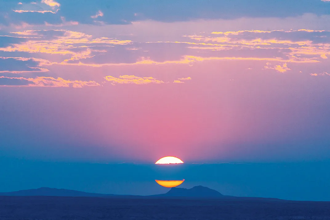 The sun sets over Arizona